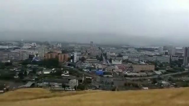 Красноярск с Караульной горы. 6 сентября 2018