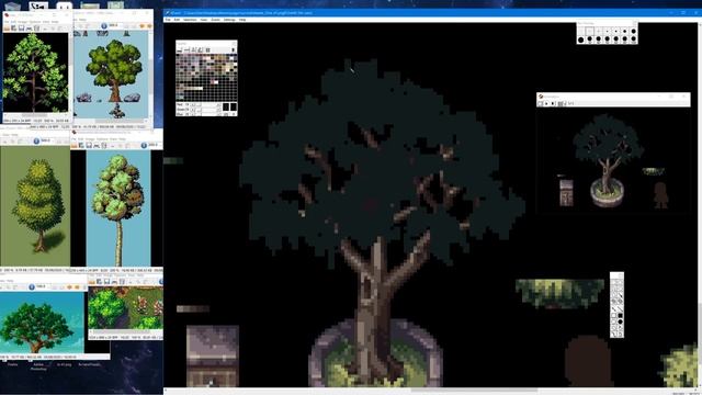 How to pixel art TREES timelapse (Game Assets) смотреть онлайн