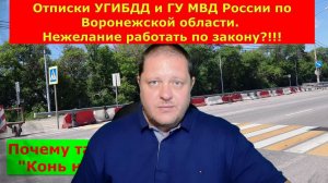 Отписки УГИБДД и ГУ МВД России по Воронежской области. Нежелание работать по закону?!!!