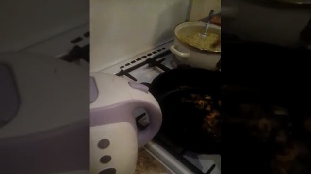 Паста из королевских креветок и грибов смотреть онлайн