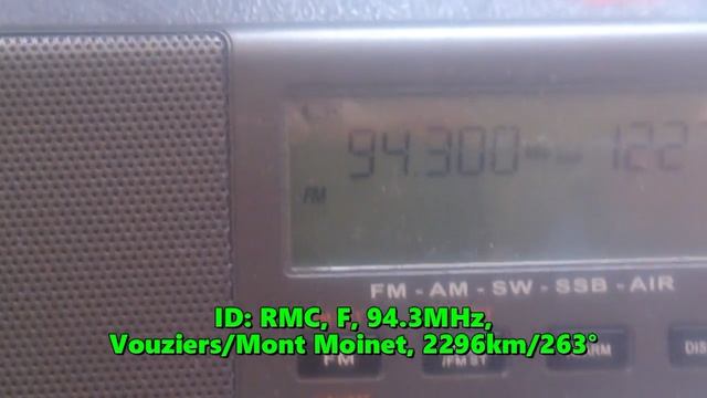 23.05.2021 09:27UTC, [Es], RMC (Radio Monte Carlo), Франция, 94.3МГц, 2296км