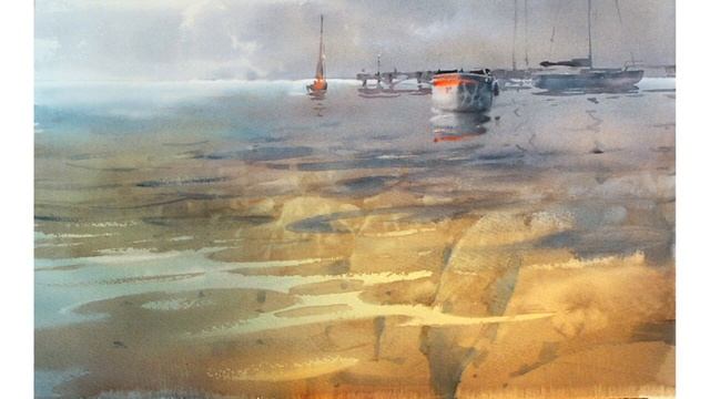 Морские акварели художника Сергея Темерева смотреть онлайн