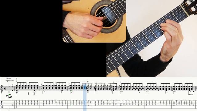 Prélude No. 4 (Chopin), Guitar lesson, sheet and Tab смотреть онлайн