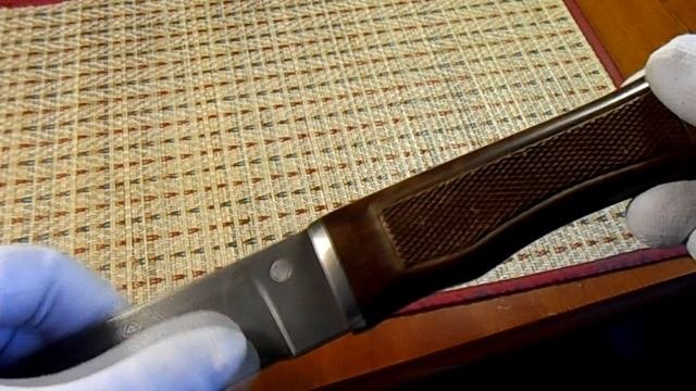 Скрамасакс из штемпельного дамаска.