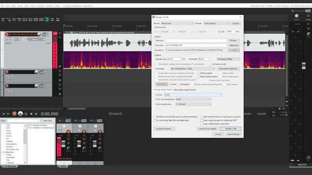 How To Export (Render) Audio In Reaper | Tutorial