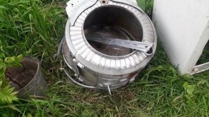 Печь под казан из барабана от стиральной машины! Эконом  вариант!