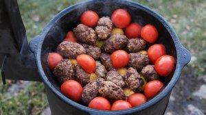 Картошка с котлетами в казане. Любимый ужин семьи.