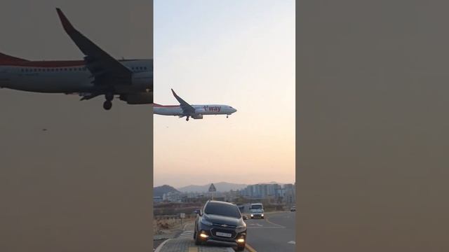 대구국제공항 티웨이항공 착륙 TW9804 HL8379 Daegu airport t'way air Landing