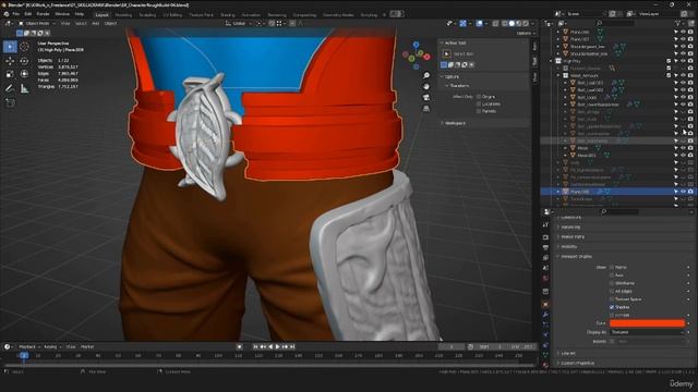 91. Waist Belt And Elements Retopology