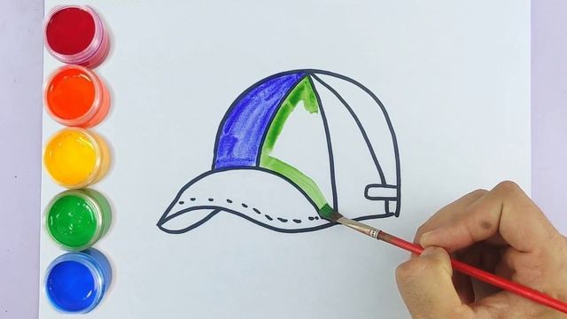 Bolalar Uchun Qopqoq rasm chizish / Drawing Cap with song for children / Рисование Шапка для детей смотреть онлайн