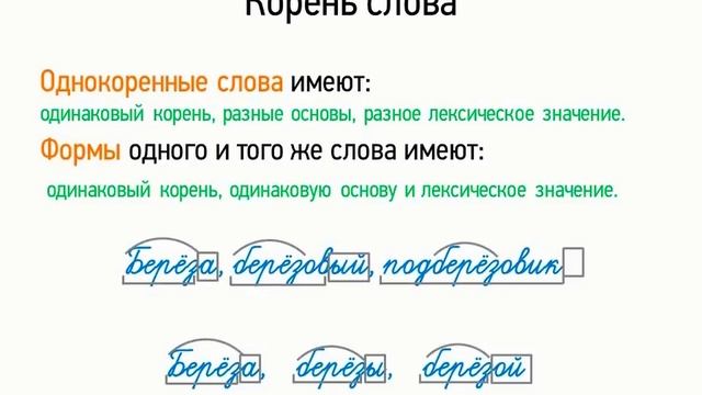 Корень слова (5 класс, видеоурок-презентация)