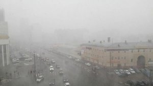 Снегопад в Нижнем Новгороде в апреле