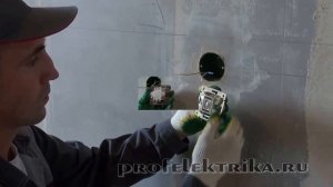 Установка одноклавишного выключателя