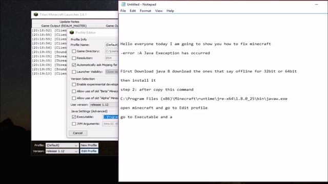 Minecraft how to fix error: A java Exception has occurred Working 2019 смотреть онлайн