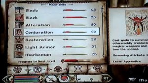 Oblivion- Easy Way to Level up Your Conjuration Skill.