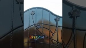 Покраска ворот без полос, одним полотном.