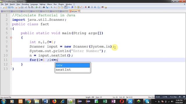 09 Java Program | Calculate factorial of a number | by Sanjay Gupta смотреть онлайн