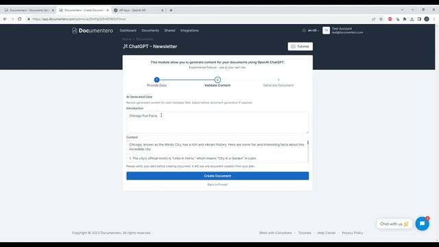 Generate Word / PDF documents using ChatGPT