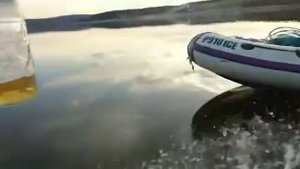 заправка на глиссере р. Кама