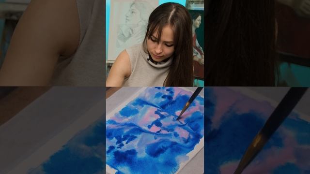 Рисунок-антистресс за 5 минут! #рисунки #урокирисования #простыерисунки #акварель смотреть онлайн