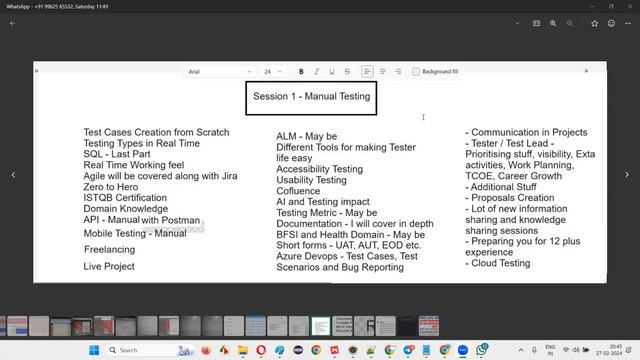 Learn Manual Testing in an Extraordinary way (Live Webinar)
