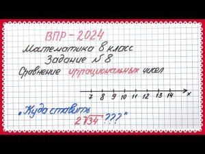 Учите квадраты чисел 1-20 наизустьВПР-2024. Математика 8 класс. Задание №8. Иррациональные числа