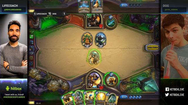 Lifecoach VS Dog - Heroes of Cards 5 Round E Hearthstone