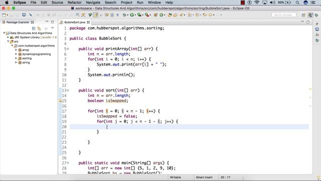 Bubble Sort in Java | Implementation смотреть онлайн