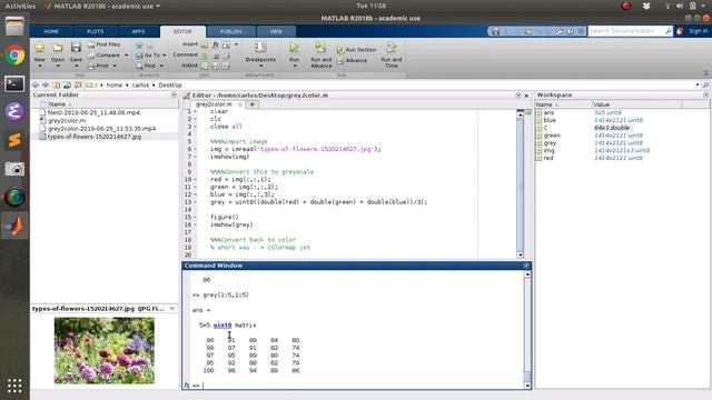 MATLAB Help - Converting Grey Scale to Color with Colormaps смотреть онлайн