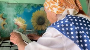 Wonderful life in the mountains far from civilization. Grandma's life in the mountains