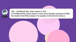 SQL : Conditional SQL where clause in Java