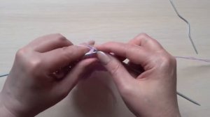 Оригинальный узор коса резинкой спицами