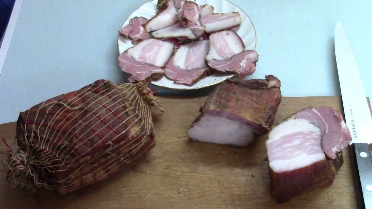Грудинка варено -- копченая