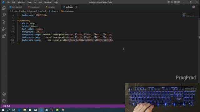 ASMR Programming - Coding a Countdown timer - No Talking