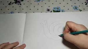 Как нарисовать улитку - простой рисунок, рисунок карандашом, легкий рисунок, рисунок поэтапно