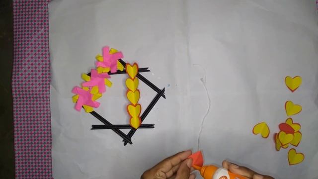 easy handcraft ideas for wall decoration | paper handcraft | simple handwork for a cute decoration