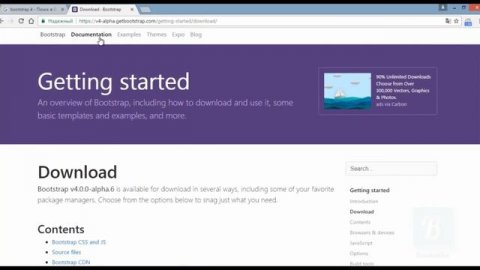 Bootstrap 4. Урок 2. Установка Bootstrap и стартовая страница