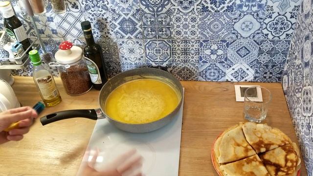 Французские горящие блинчики. Креп-сюзетт.