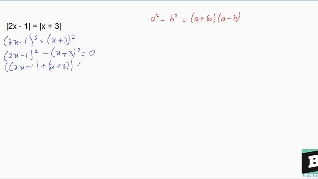 |2x-1|=|x+3| смотреть онлайн
