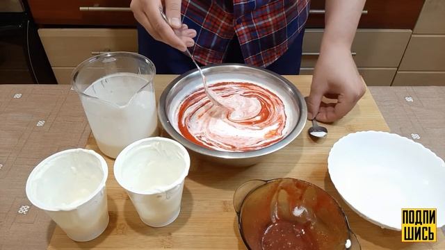 Йогуртово - сметанный торт с клубникой и малиной ( без выпечки ) смотреть онлайн