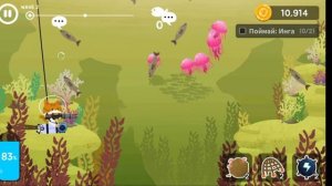 Прохождение The Fishercat  .Часть 9- Много Новых Рыб И ... Китовая Акула  ... НОВАЯ???!!!