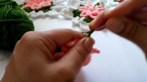 Вязание крючком, очень красивая салфетка.