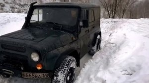 Уаз на 33-х и Нива на 29-х(зима)
