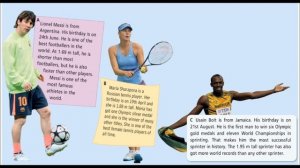 Sport Stars: Lionel Messi, Maria Sharapova, Usain Bolt. Listen, Английский язык, CITY STARS 5