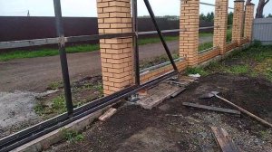 Надежный каркас откатных ворот 5 метров.