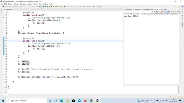 Java Synchronized keyword | Eclipse IDE смотреть онлайн