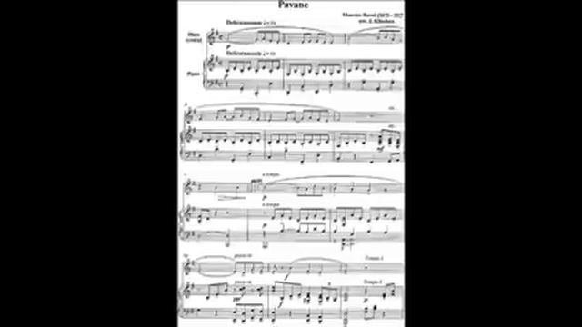 Maurice Ravel - Pavane pour une infante defunte, violin-piano смотреть онлайн