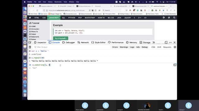 JavaScript Strings (String Methods) Continuation 2022-09-17 (Telugu)
