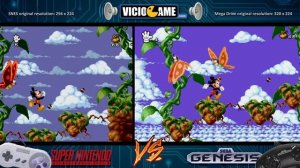 ? Mickey Mania (SNES Vs Mega Drive) Real Time Comparison