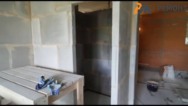 Сбор перегородок из пазогребневых плит.